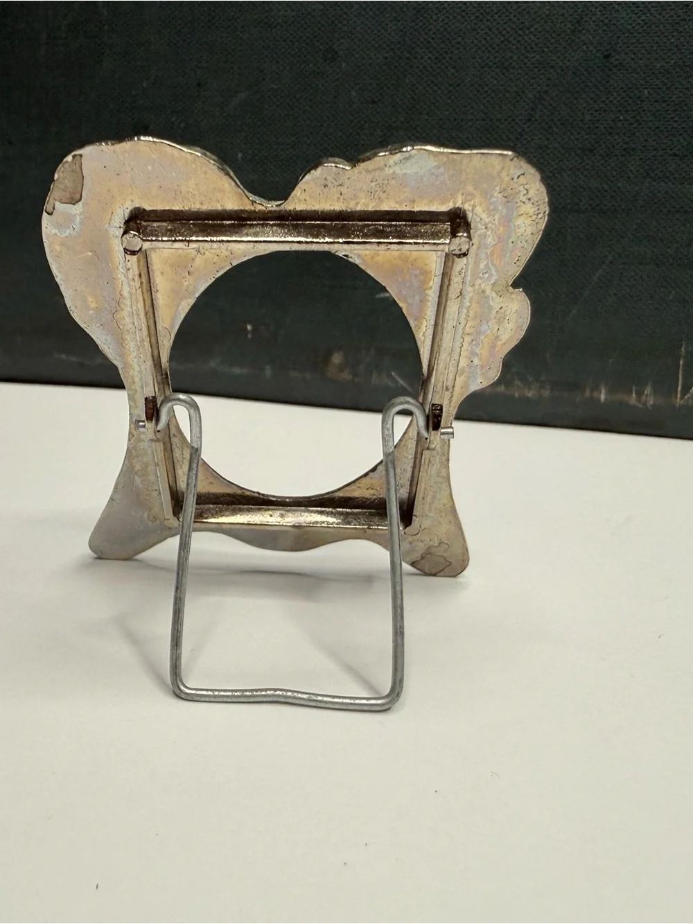 VTG Mini Ornate Silver Tone Decorative Frame Stand